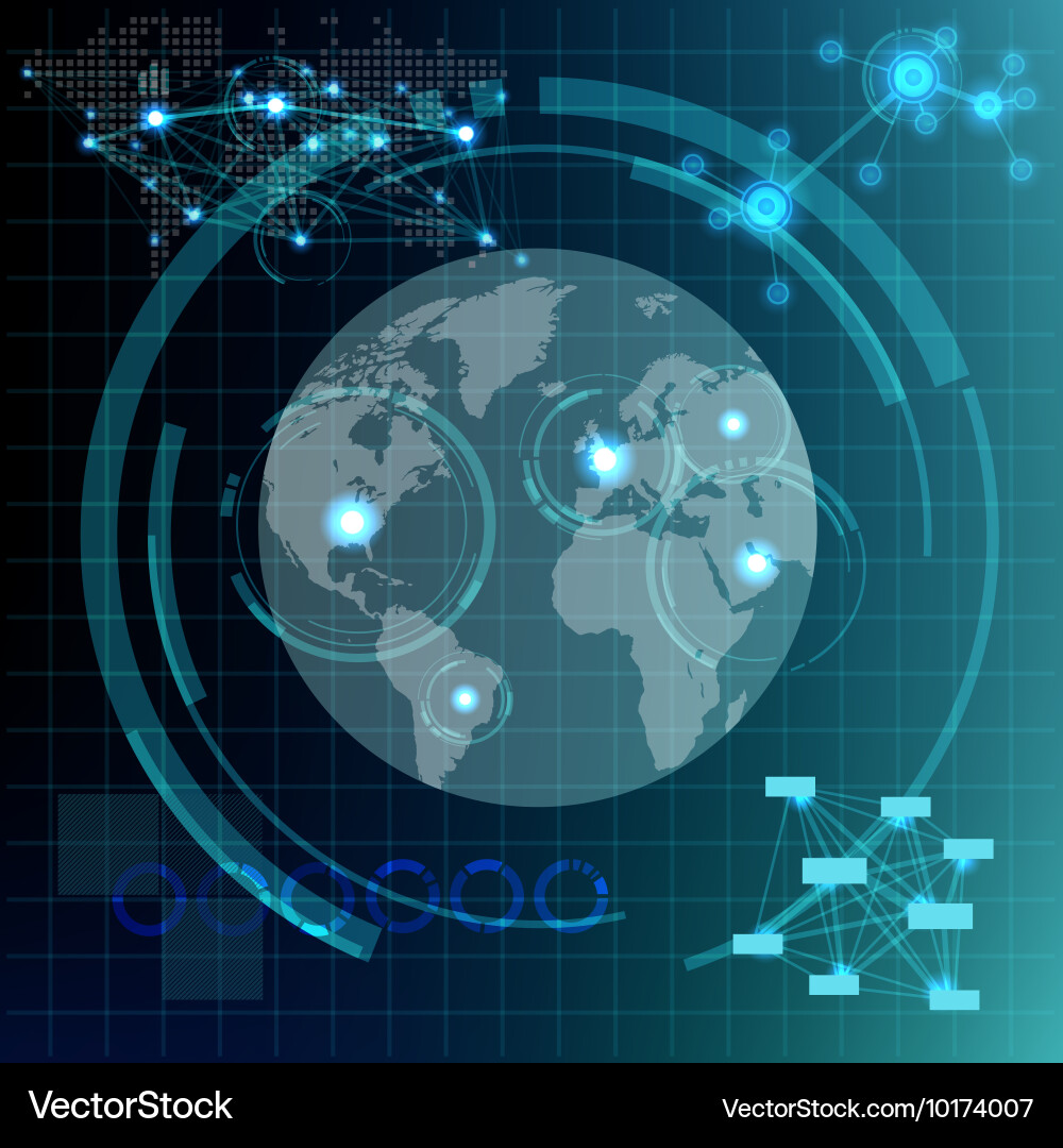 Modern Data Interface vector image