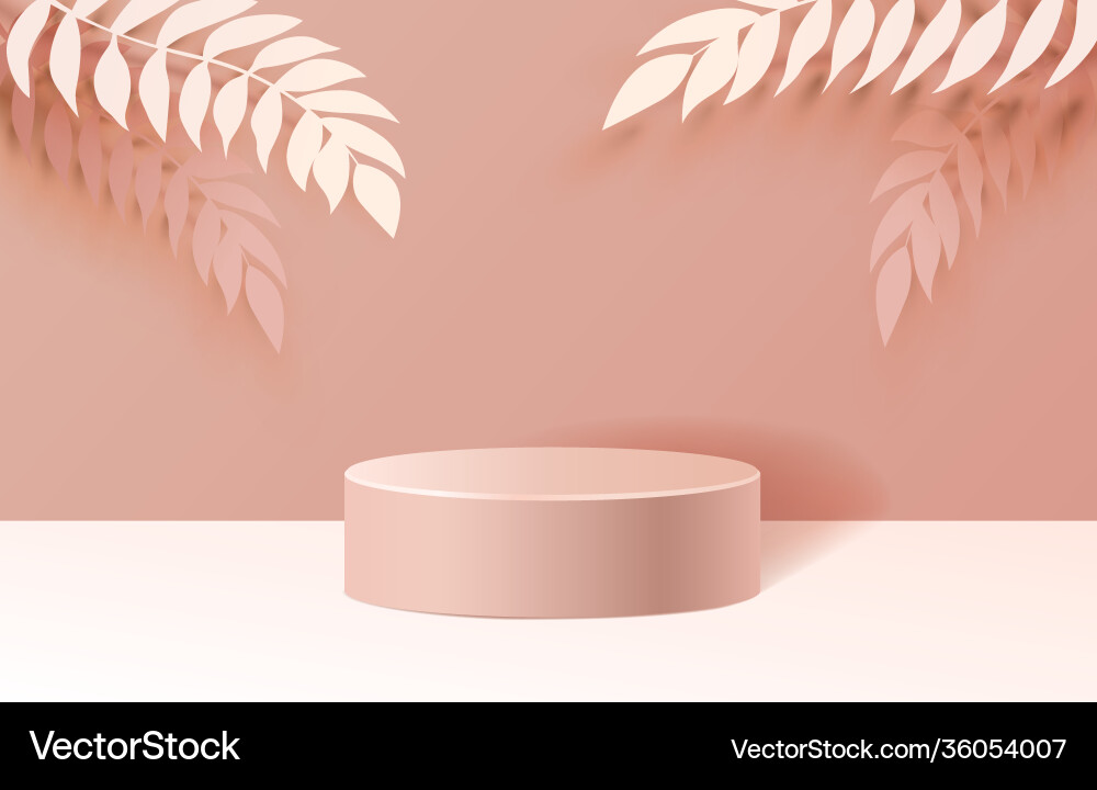 Nature stage podium with lighting Nature stage podium with lighting vector image