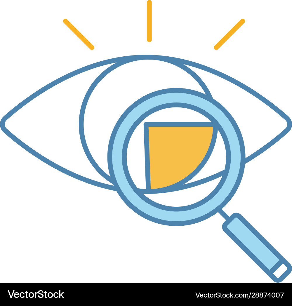 Retina scan color icon Retina scan color icon vector image