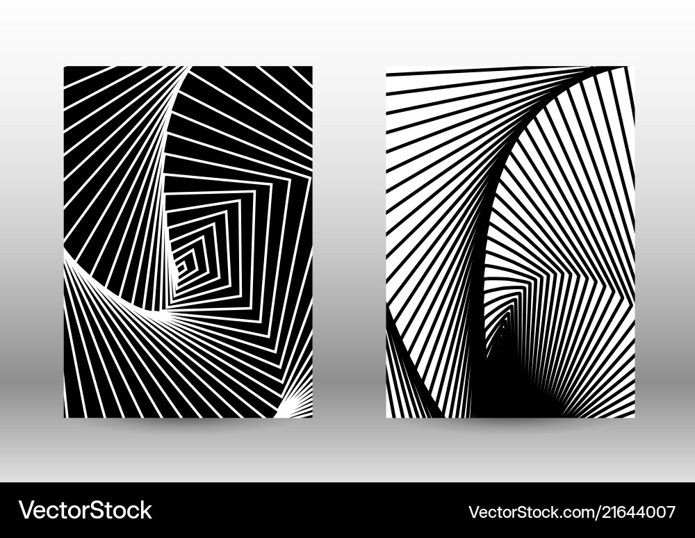 Set of abstract patterns with distorted lines Set of abstract patterns with distorted lines vector image