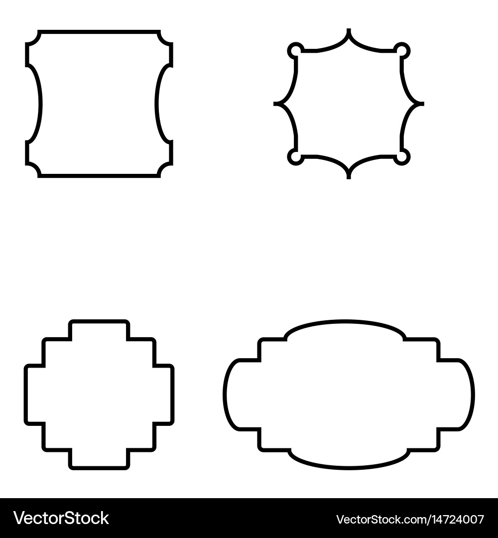 Set of simple frames vector image