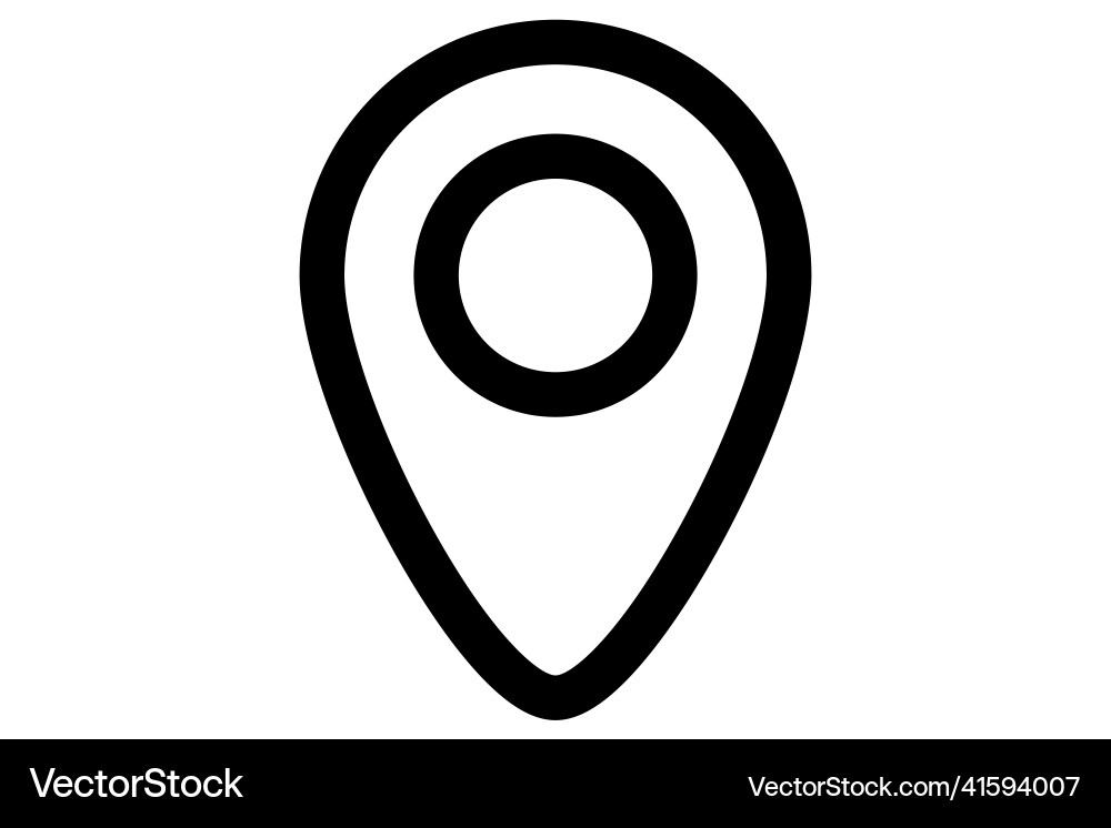 Standort Pin Umriss Map Pointer Navigation vektorbild