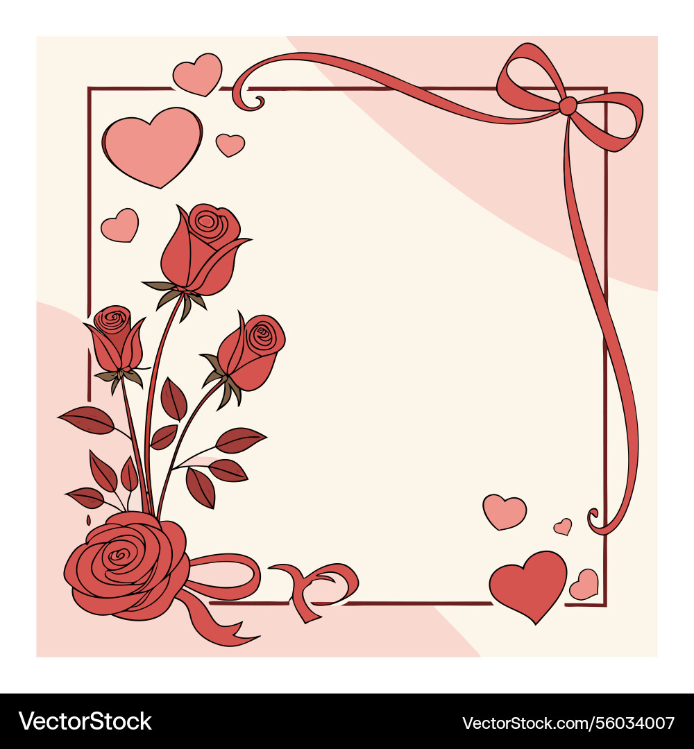 Valentine frame love design kit Valentine frame love design kit vector image