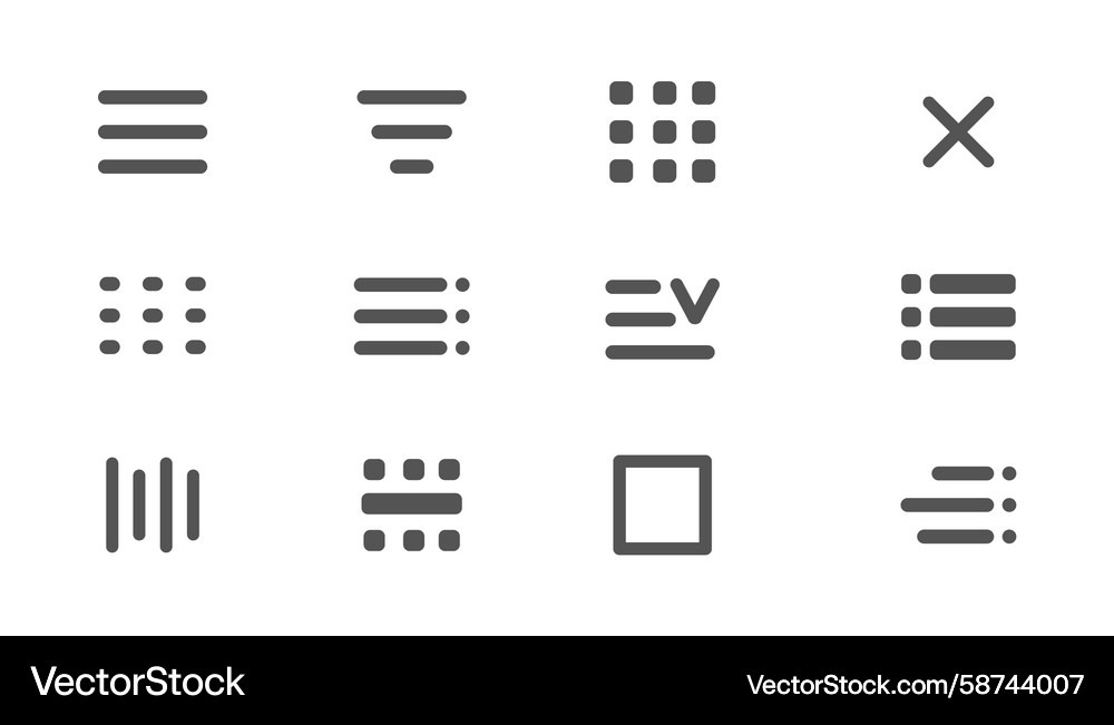 Website navigation button hamburger menu line Vector Image