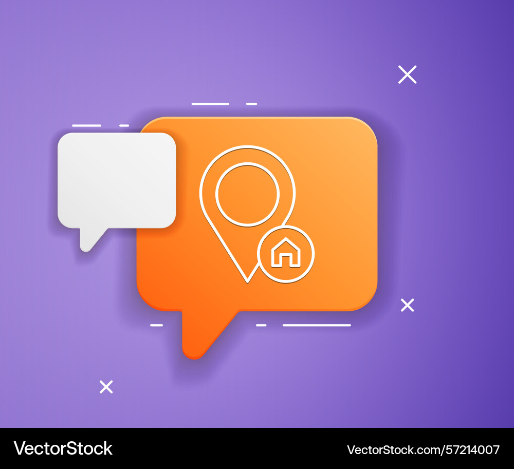 White map pointer with house icon isolated White map pointer with house icon isolated vector image