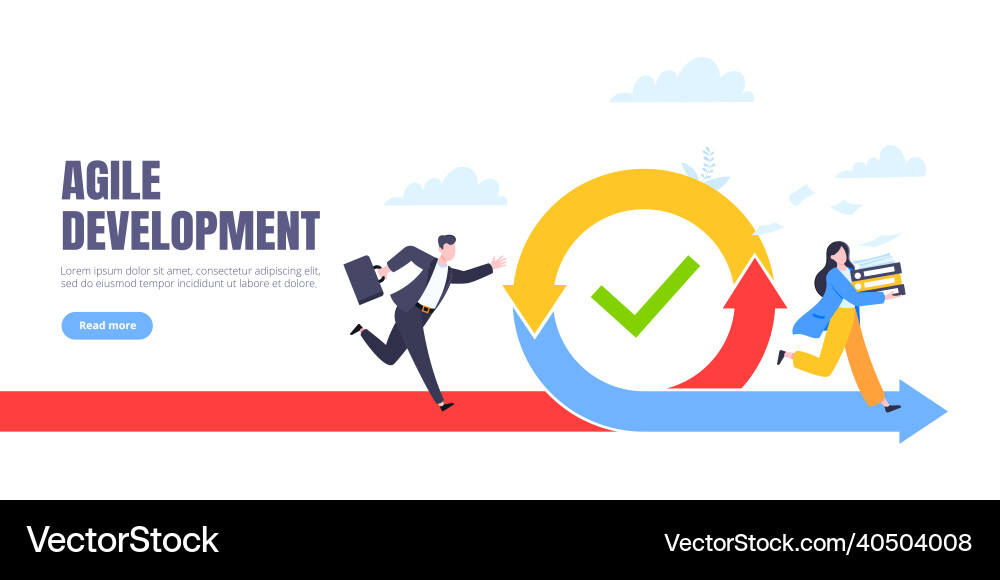 Agile development methodology business concept Vector Image