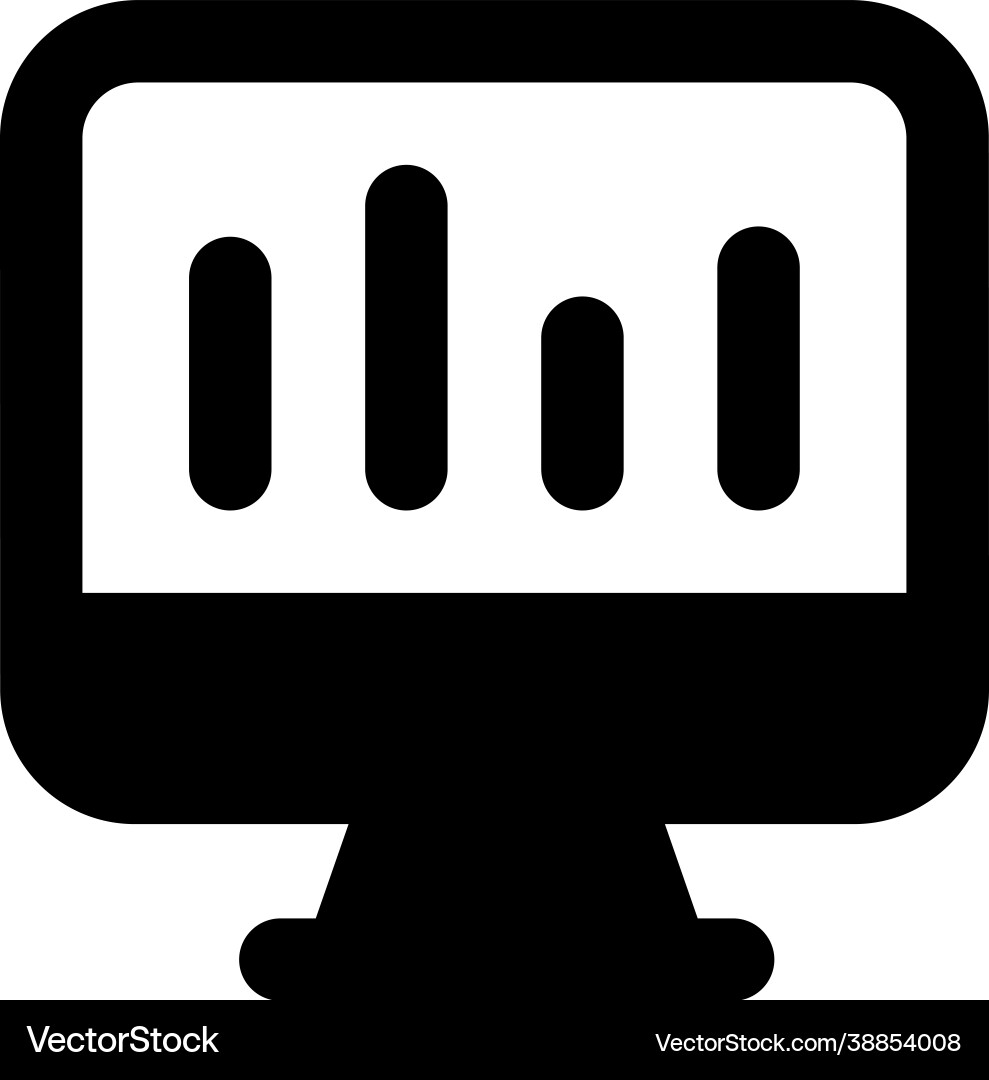 Bar chart monitoring Vector Image