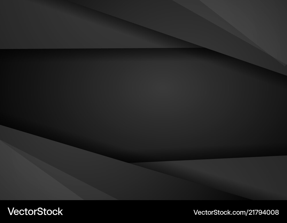 Black background overlap dimension grey message Black background overlap dimension grey message vector image
