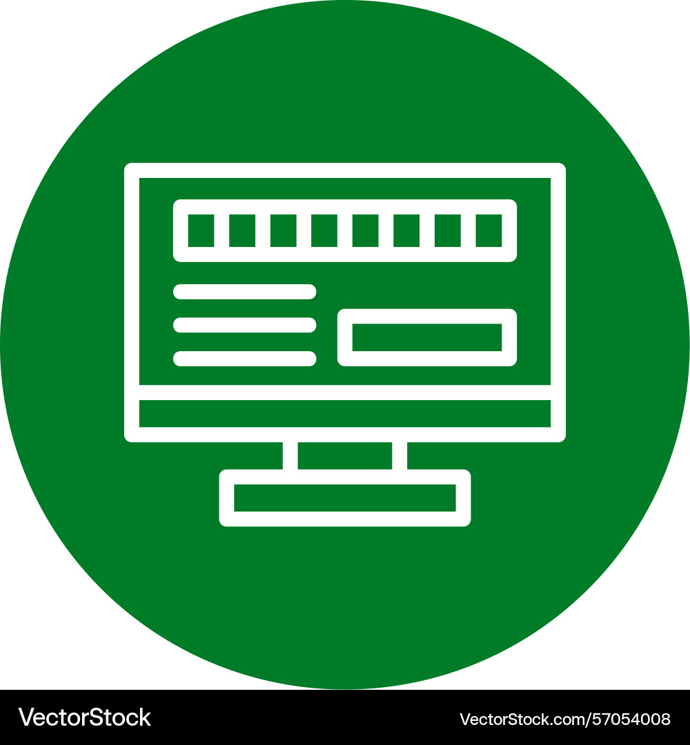Byte quest line circle style icon design vector image