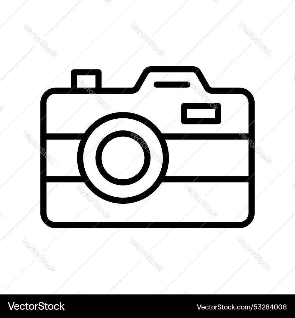 Camera icon outline style design isolated Camera icon outline style design isolated Vector Image