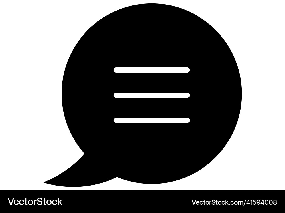 Chat icon message symbol text vector image