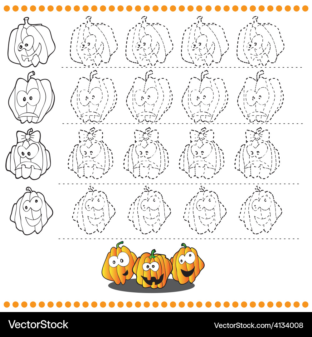 Connect dots number images - exercise Vector Image