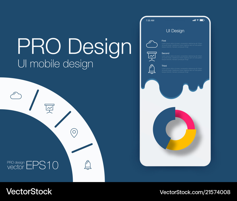Date application ui design concept stock Date application ui design concept stock vector image