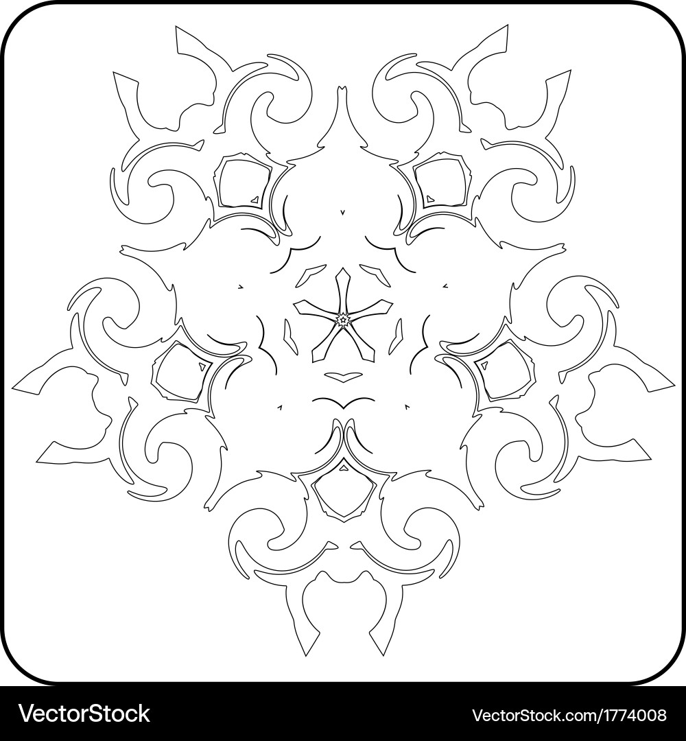 Gothic pattern of curves vector image