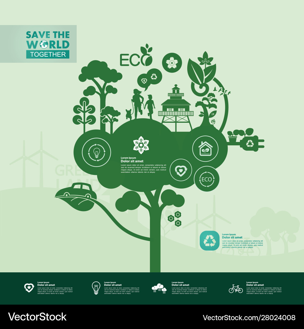 Green ecology Royalty Free Vector Image - VectorStock