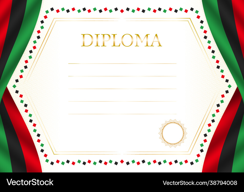 Horizontal frame and border with libya flag Vector Image