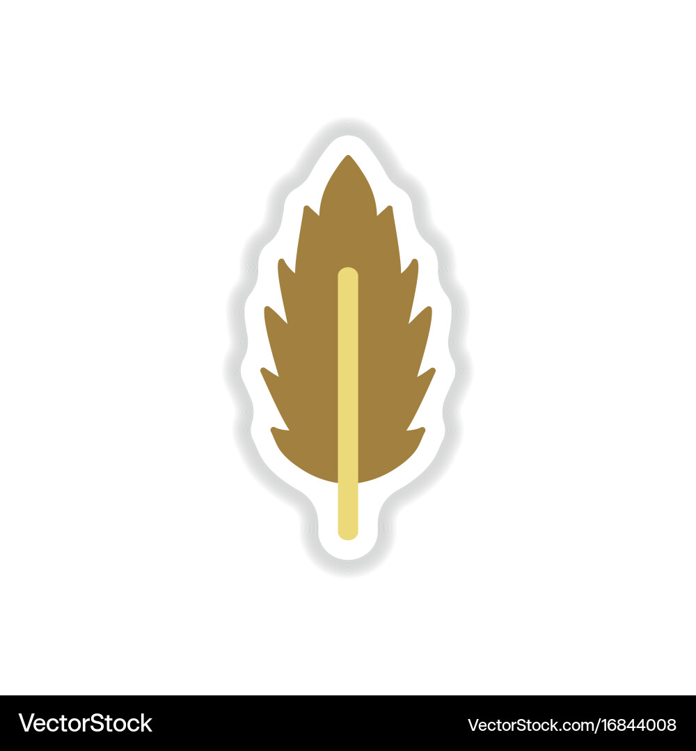 Label with leaf shadow icon design collection vector image