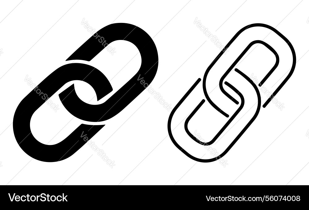 Link icon isolated on transparent background Link icon isolated on transparent background vector image