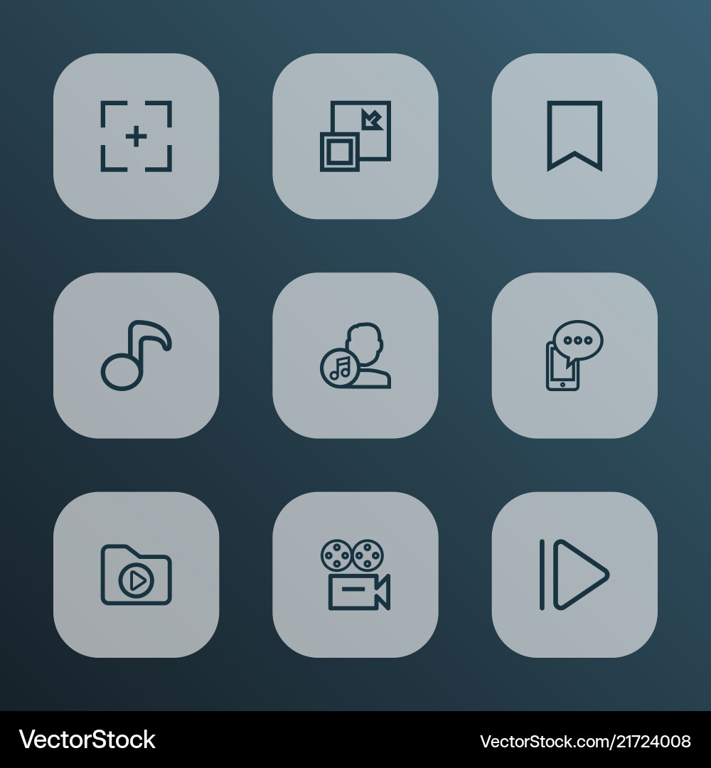 Music icons line style set with upward musical Music icons line style set with upward musical vector image