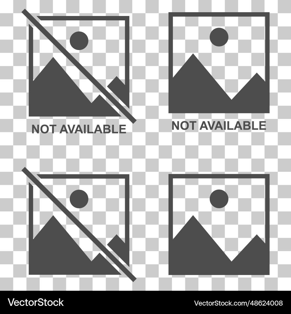 Set of no image symbol missing available icon Set of no image symbol missing available icon Vector Image
