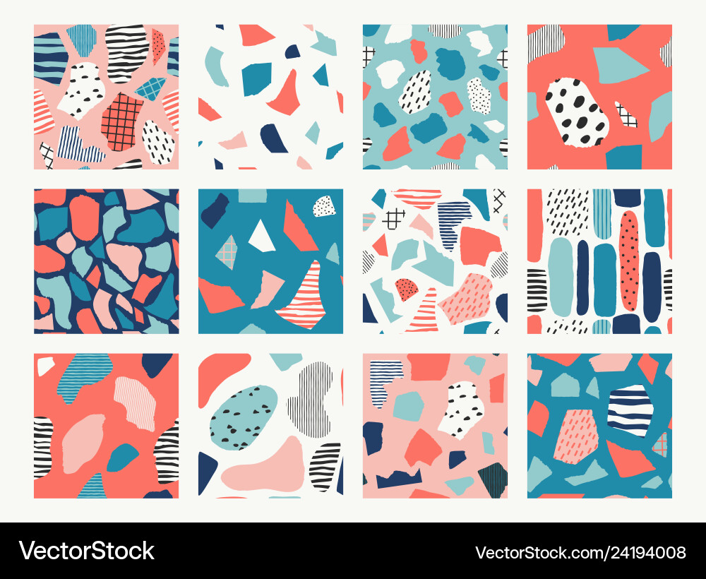 Set with abstract pattern Set with abstract pattern vector image