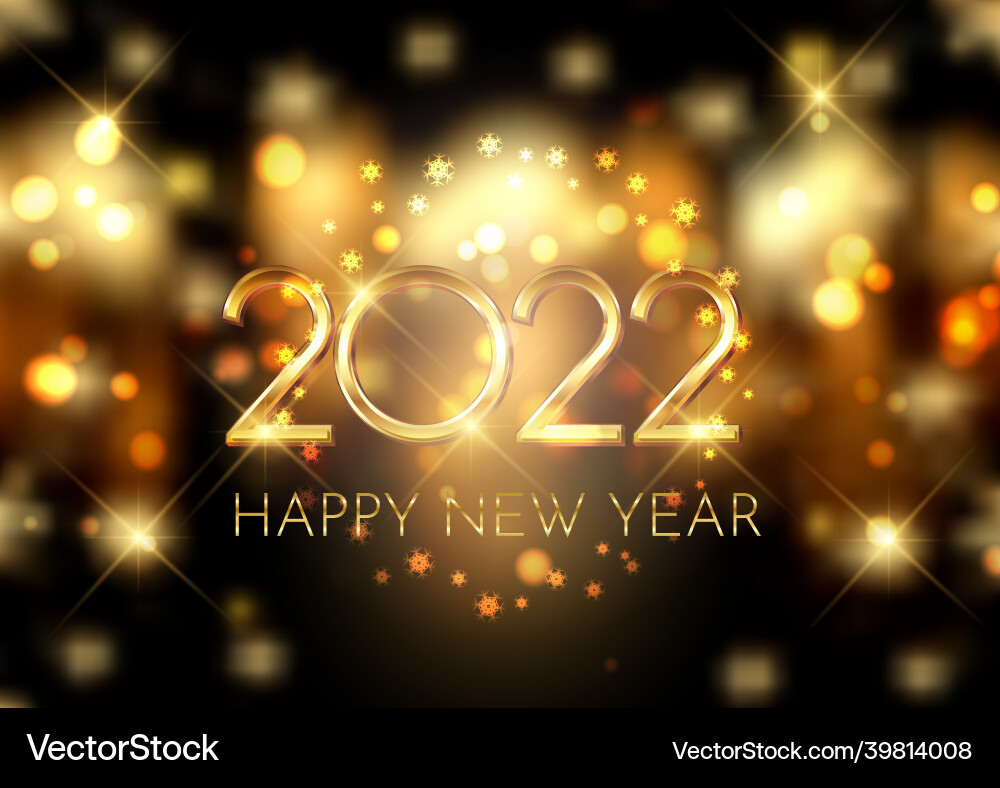 Sparkling New Year Bokeh Lights Background vector image