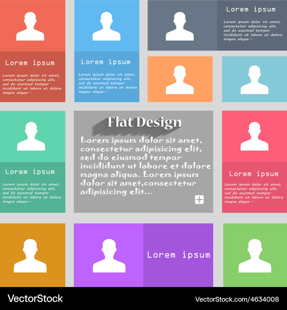 User person log in icon sign set of multicolored Vector Image