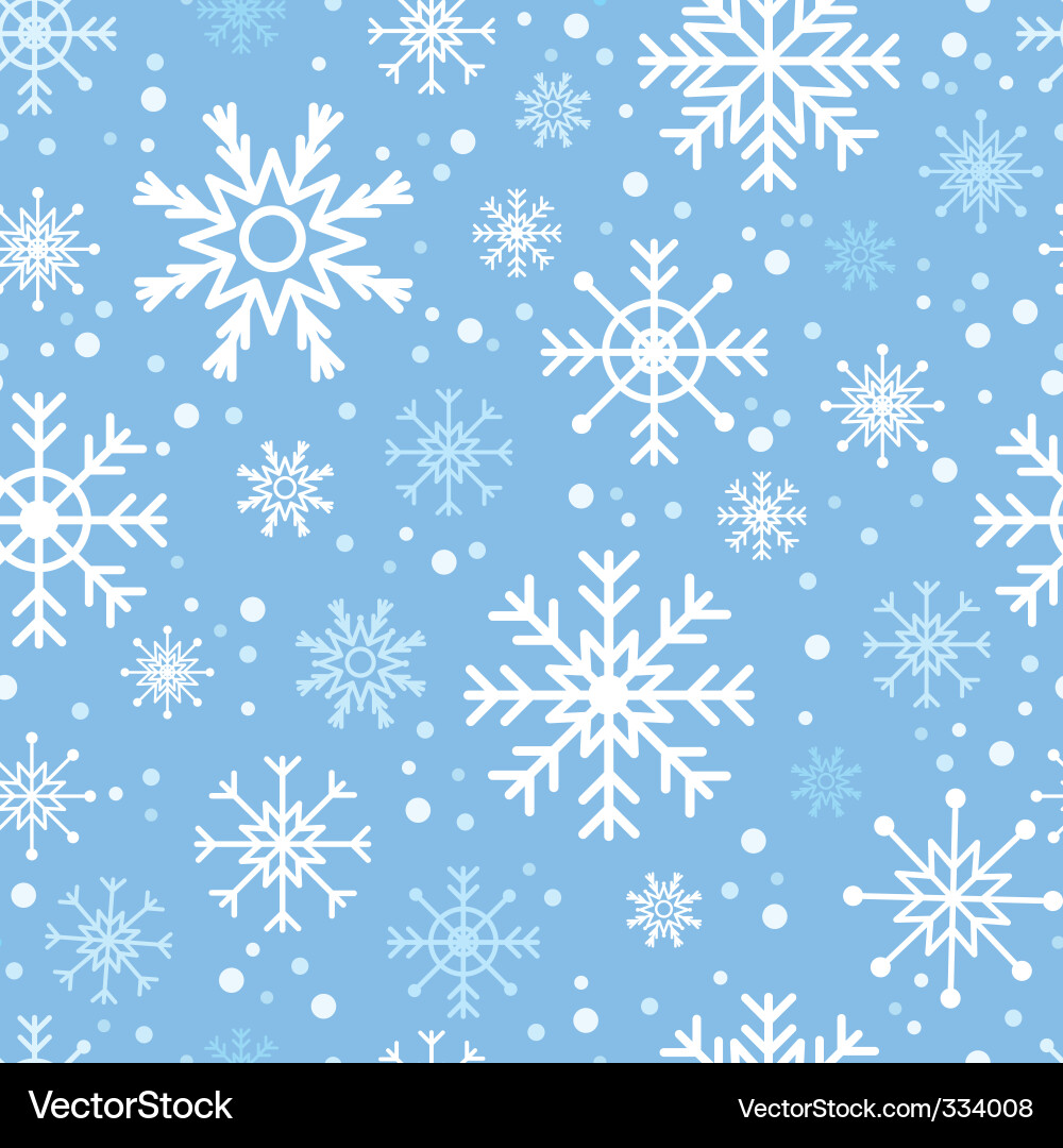 Winter Snowflake Pattern Vector Image