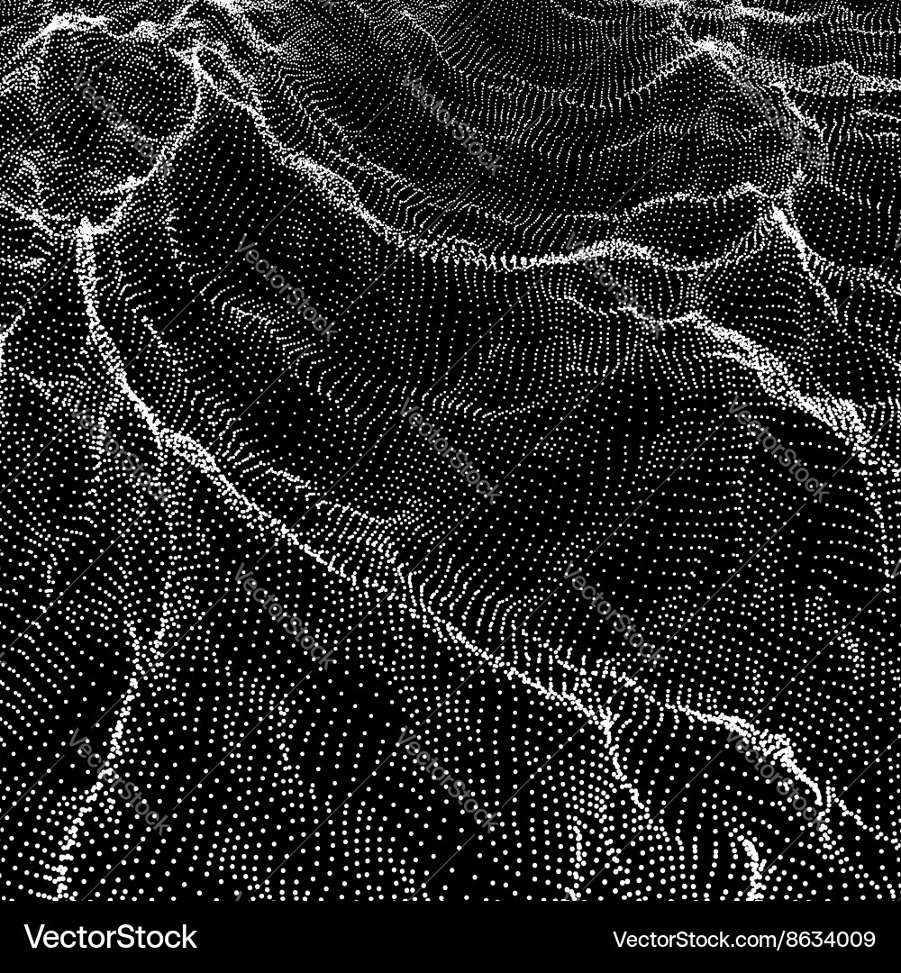 Abstract 3D Network Technology Vector Image
