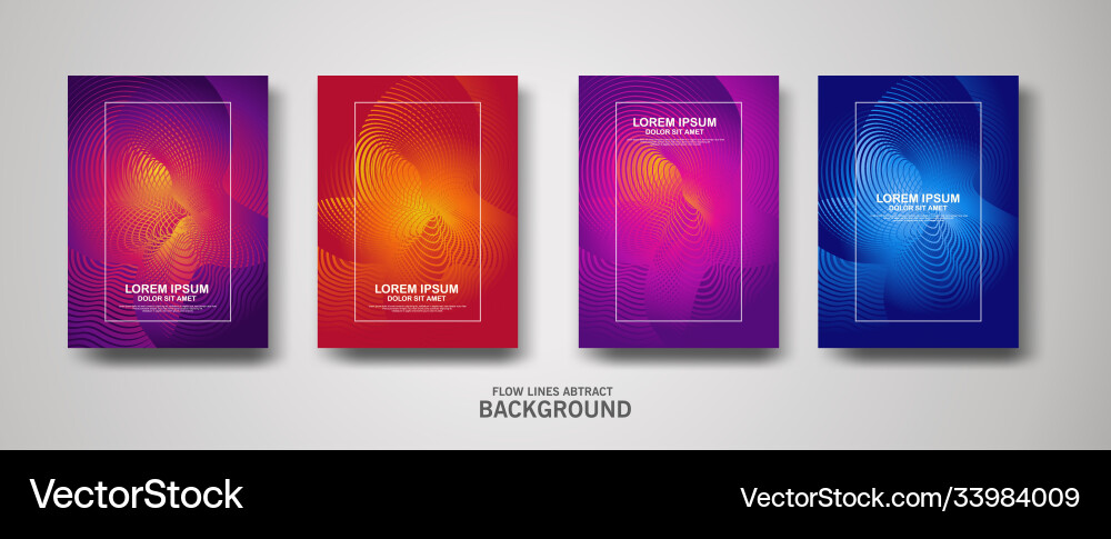 Abstract flow lines pattern background Vector Image