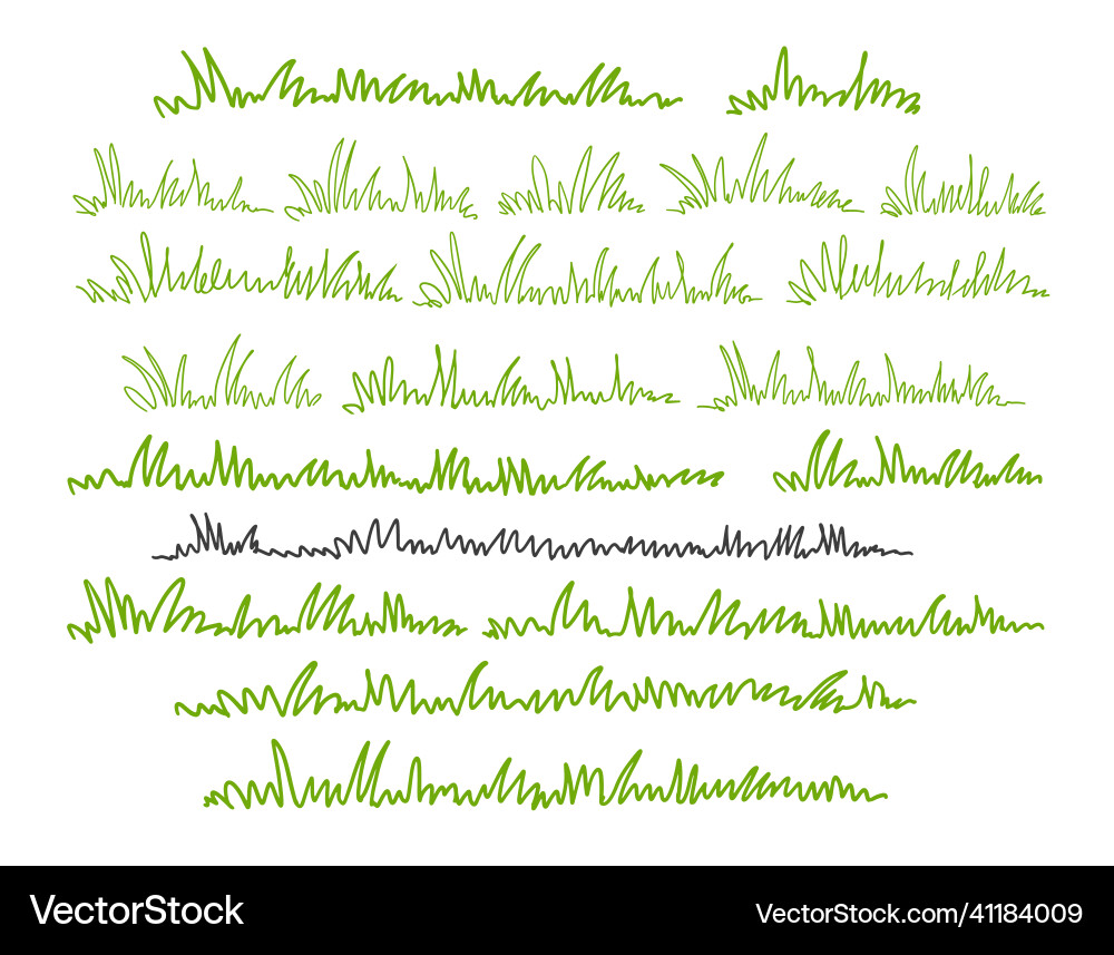 Abstract meadow line with grass continuous one Abstract meadow line with grass continuous one vector image