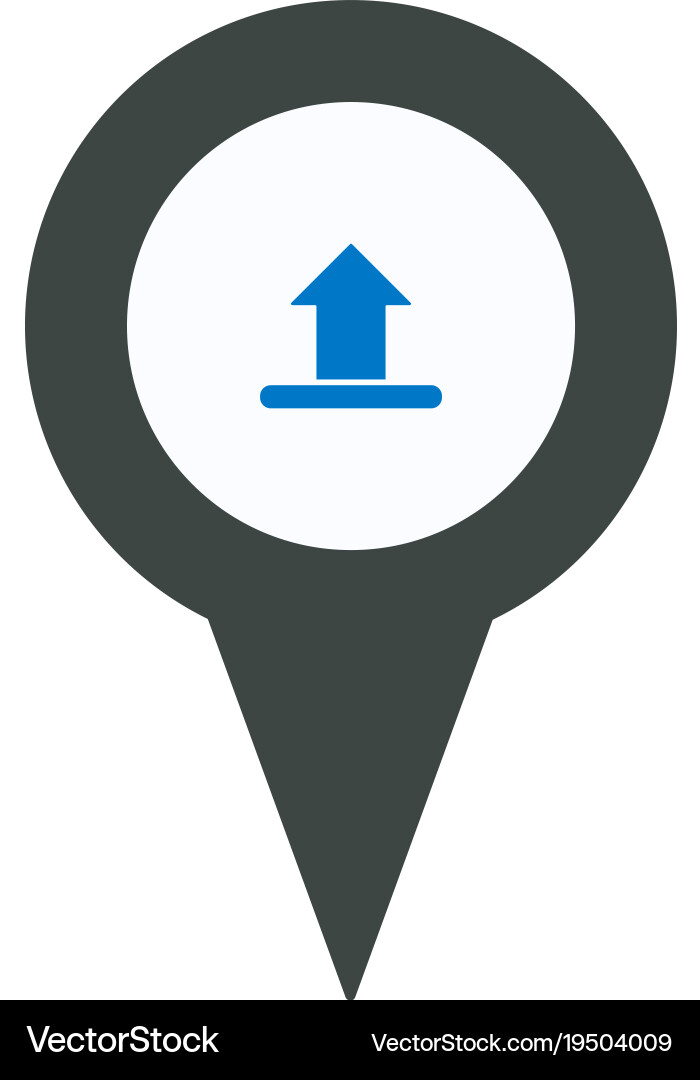 Arrow Standort Marker Pin Ort Pointer Upload vektorbild