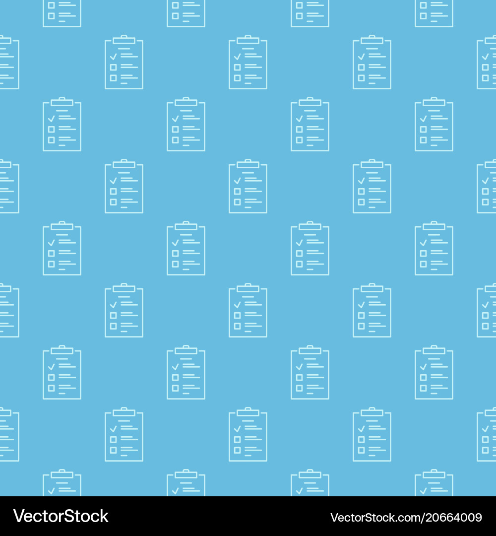 Checklist blue linear seamless pattern Checklist blue linear seamless pattern vector image