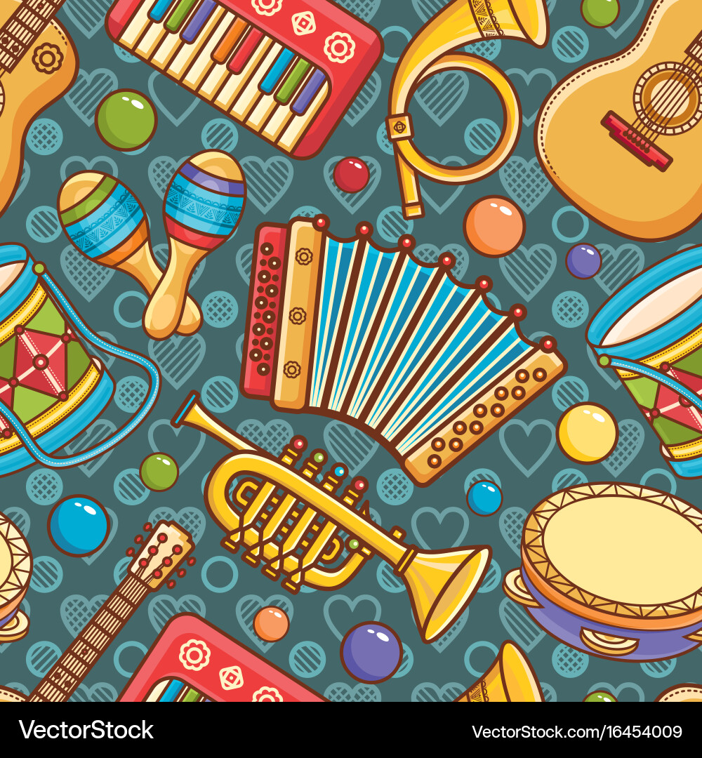 Child toy seamless pattern design element vector image