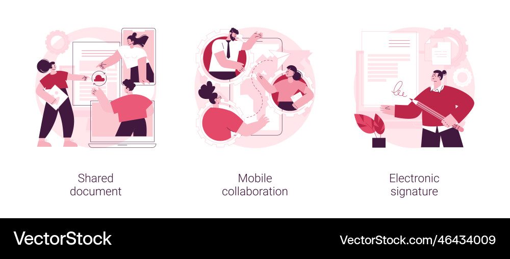 Collaborative document abstract concept Collaborative document abstract concept vector image