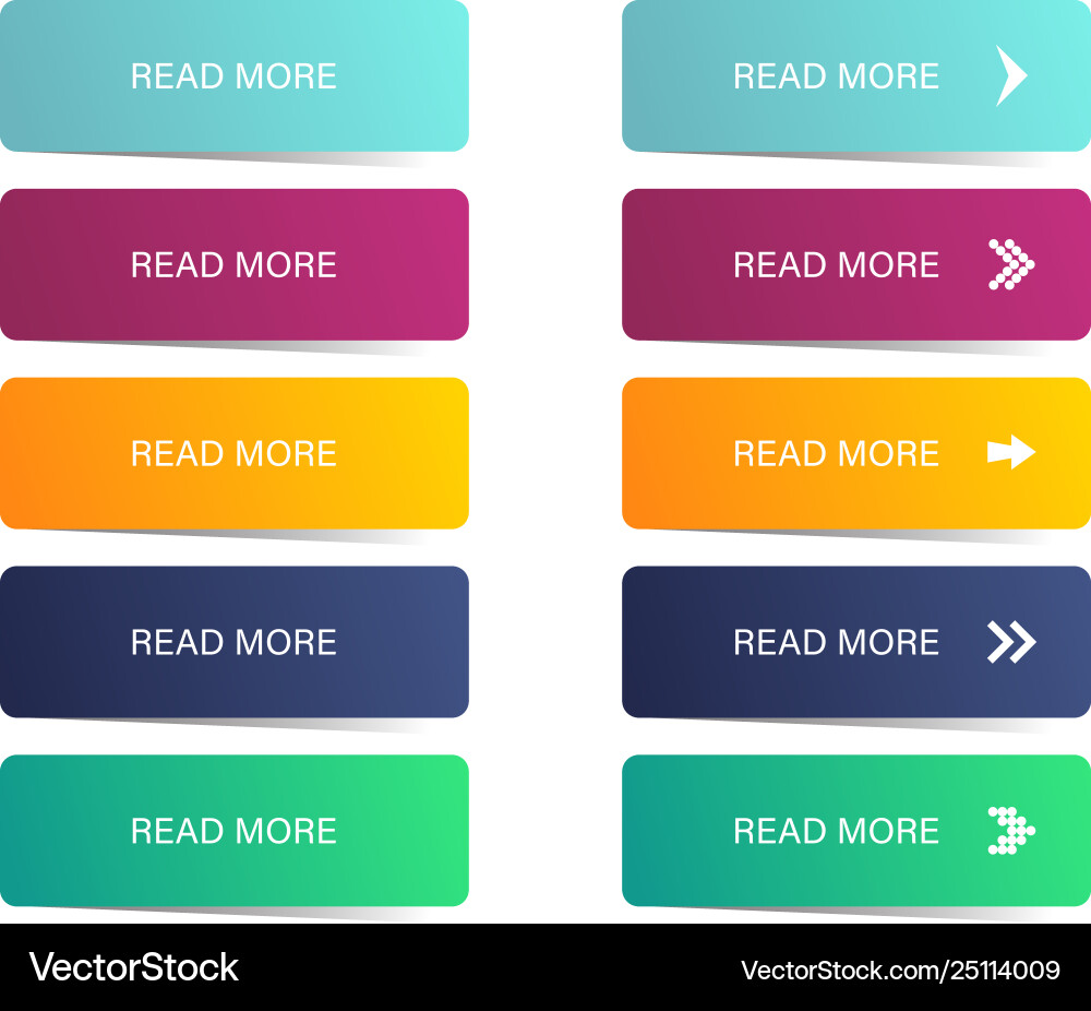 Colorful Read More Button Set vector image