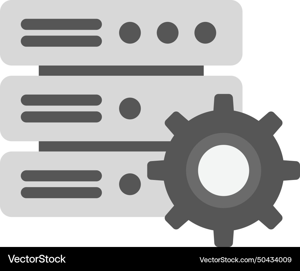 Database settings icon image vector image