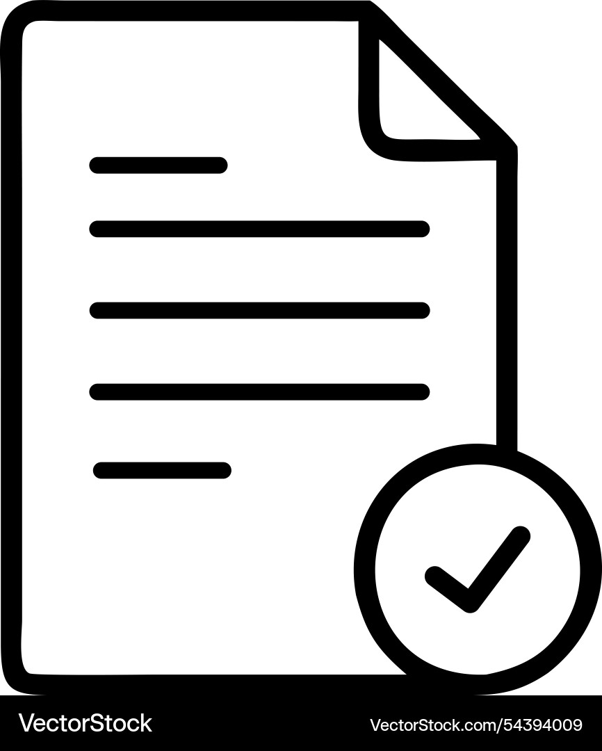 Document validated icon Document validated icon Vector Image