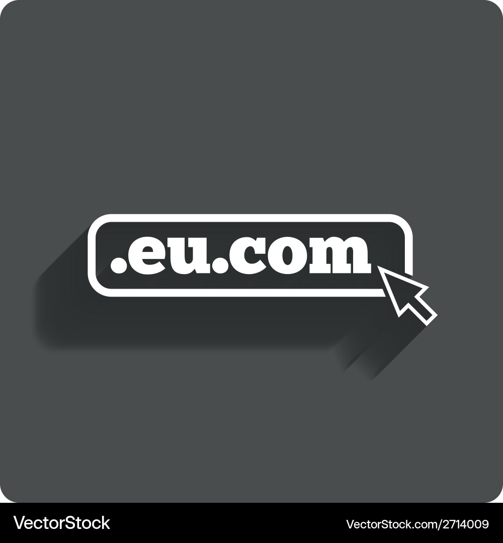 Domain eucom sign icon internet subdomain Vector Image