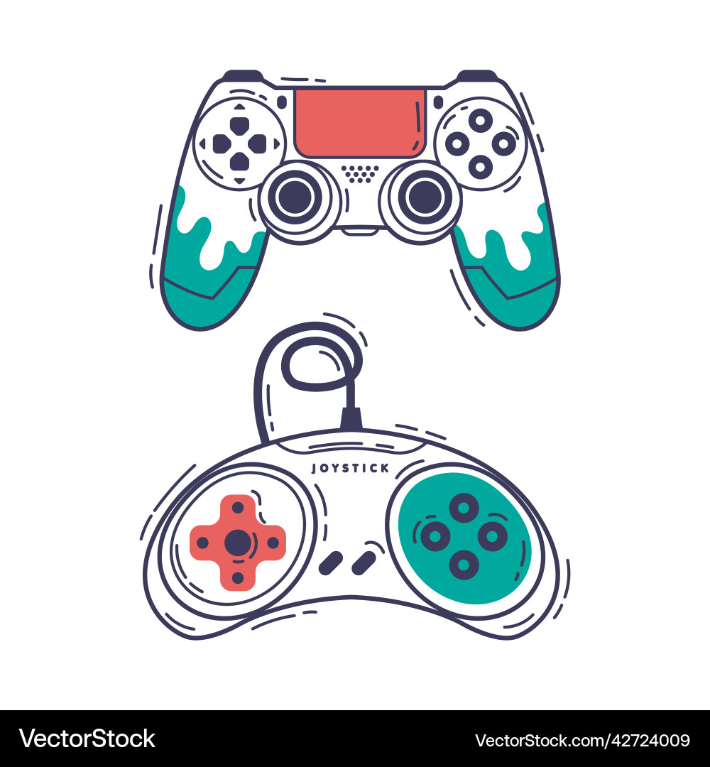 Gamepad als Spielsteuerung und Eingabegerät Gamepad als Spielsteuerung und Eingabegerät vektorbild