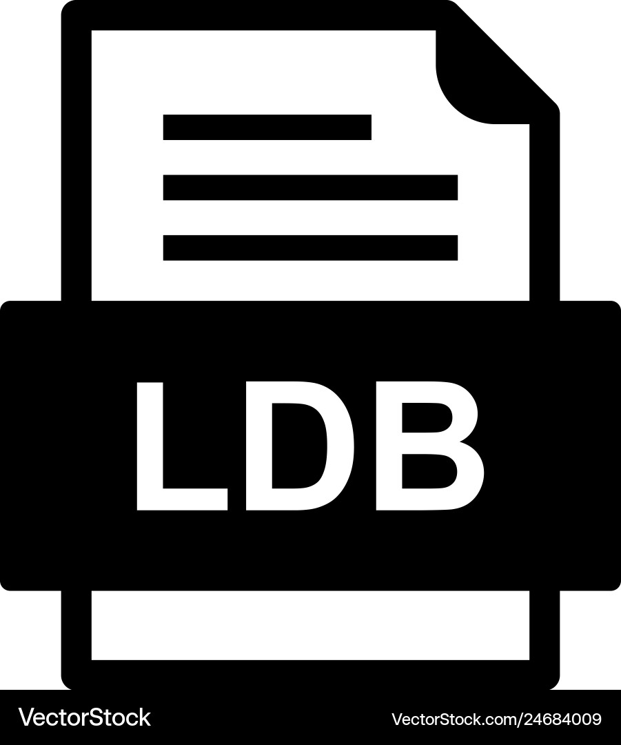 Ldb file document icon Vector Image