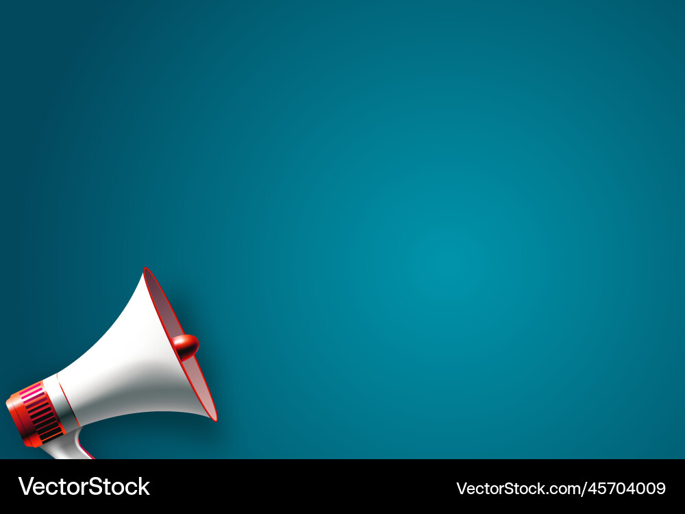 Megaphone on color background Megaphone on color background vector image