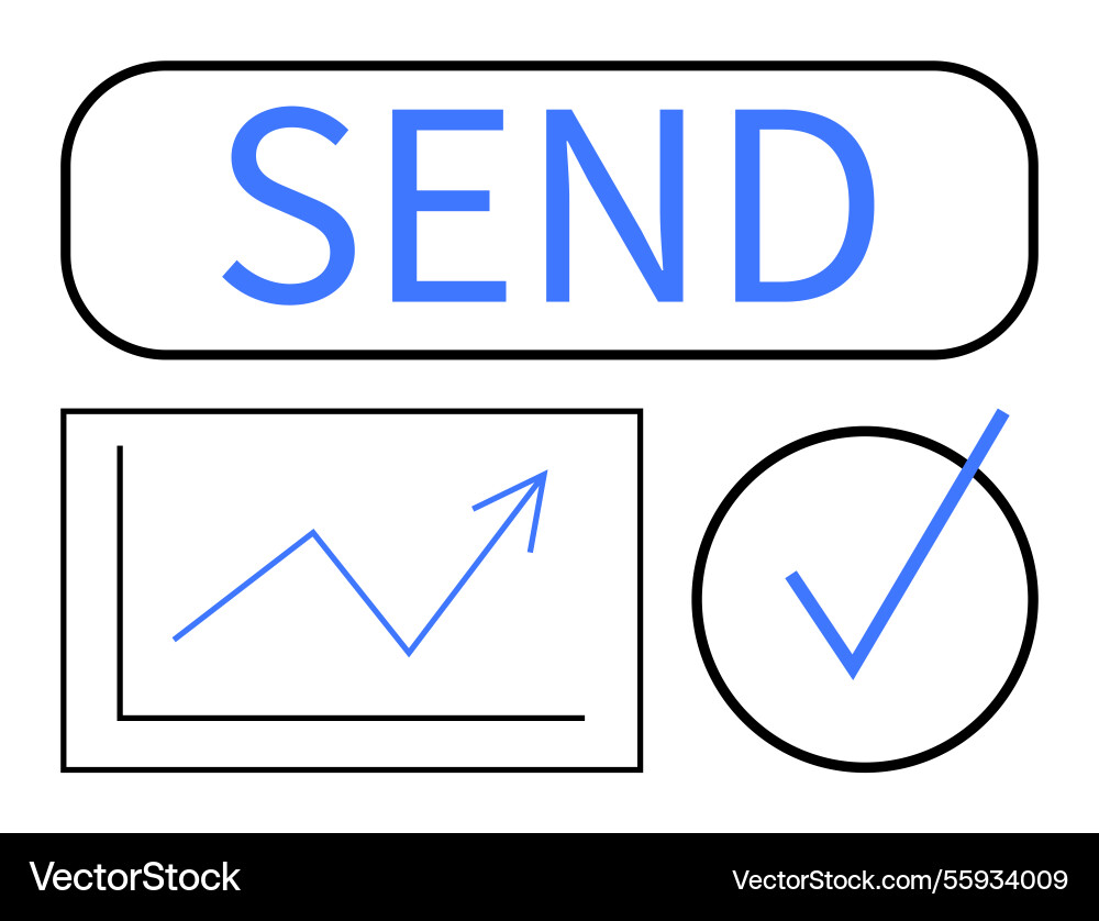 Minimalistic interface elements with button chart Minimalistic interface elements with button chart vector image