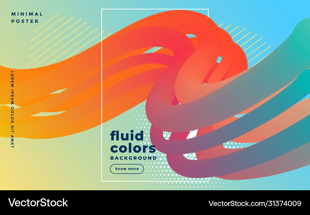 Modern 3d flowing lines colorful abstract vector image