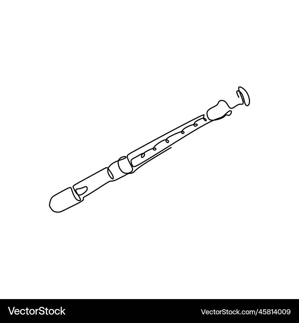 One continuous line drawing recorders instrument Vector Image