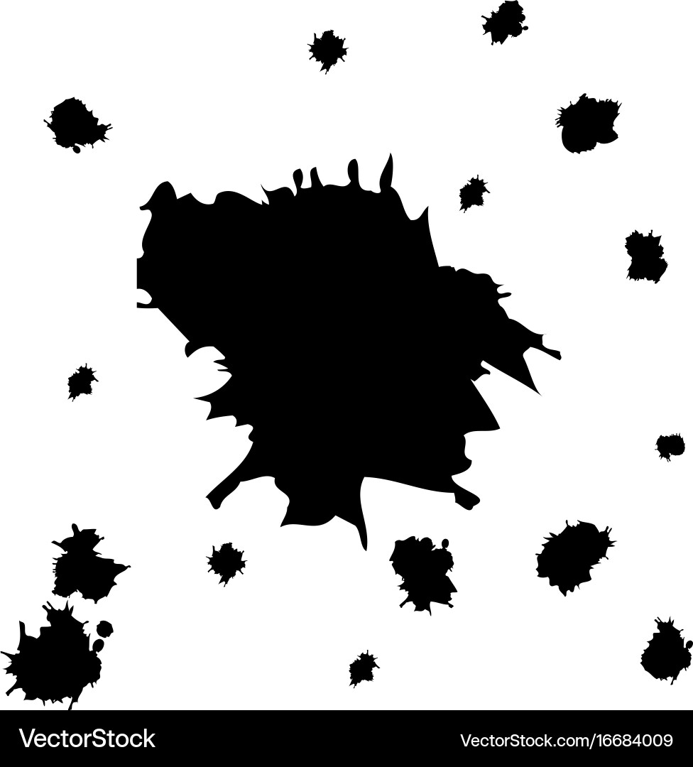 Paint splat setpaint splashes set for design use Vector Image