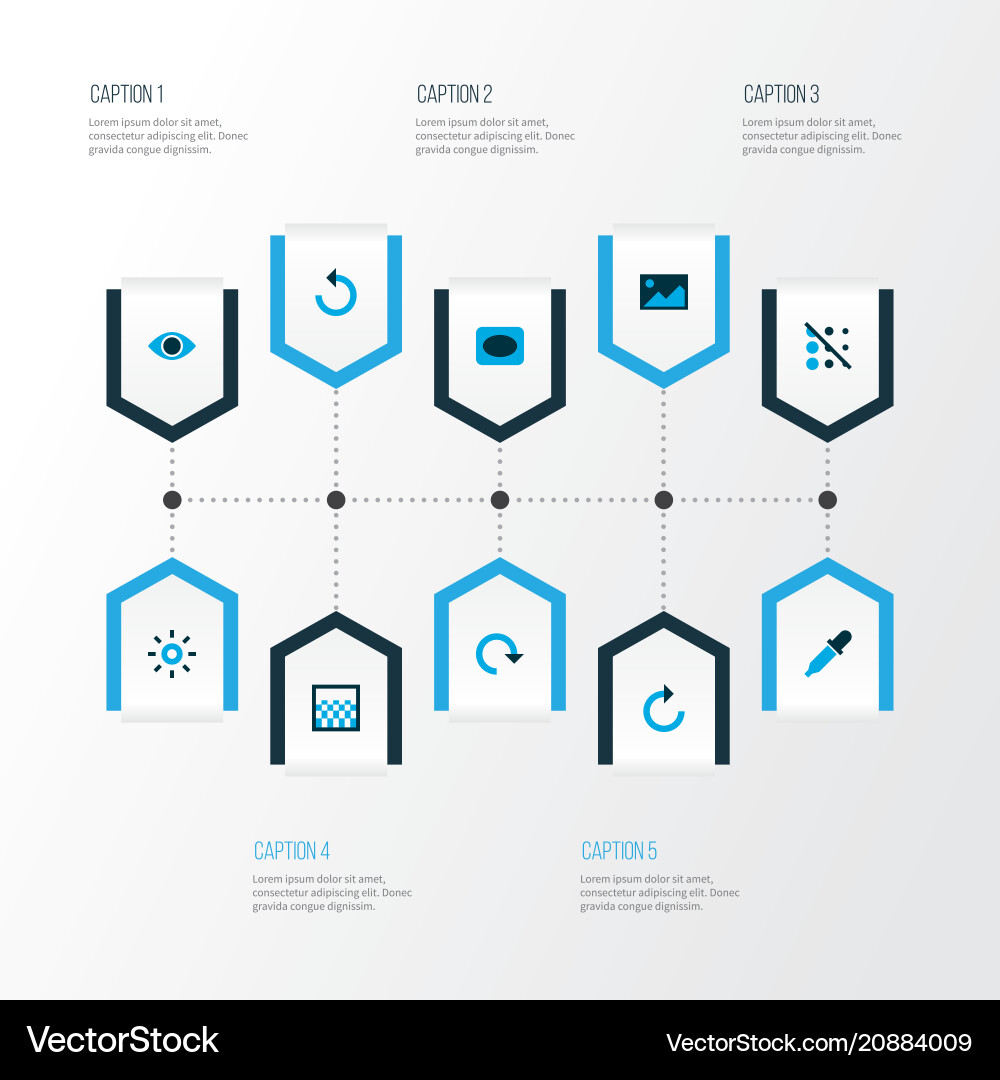 Picture icons colored set with image refresh Picture icons colored set with image refresh vector image