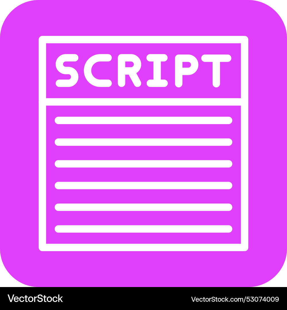 Script icon design Vector Image