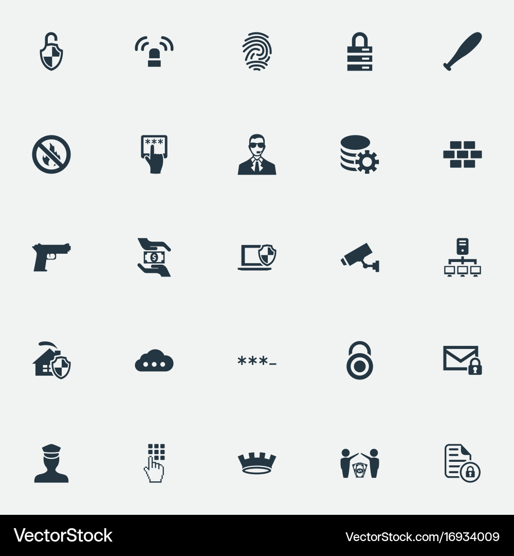 Set von einfachen sicheren Icons Vektorbild