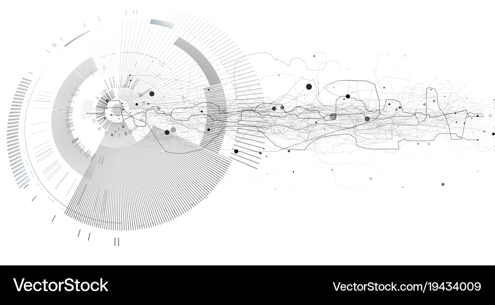 Tech Network Abstract Background Vector Image